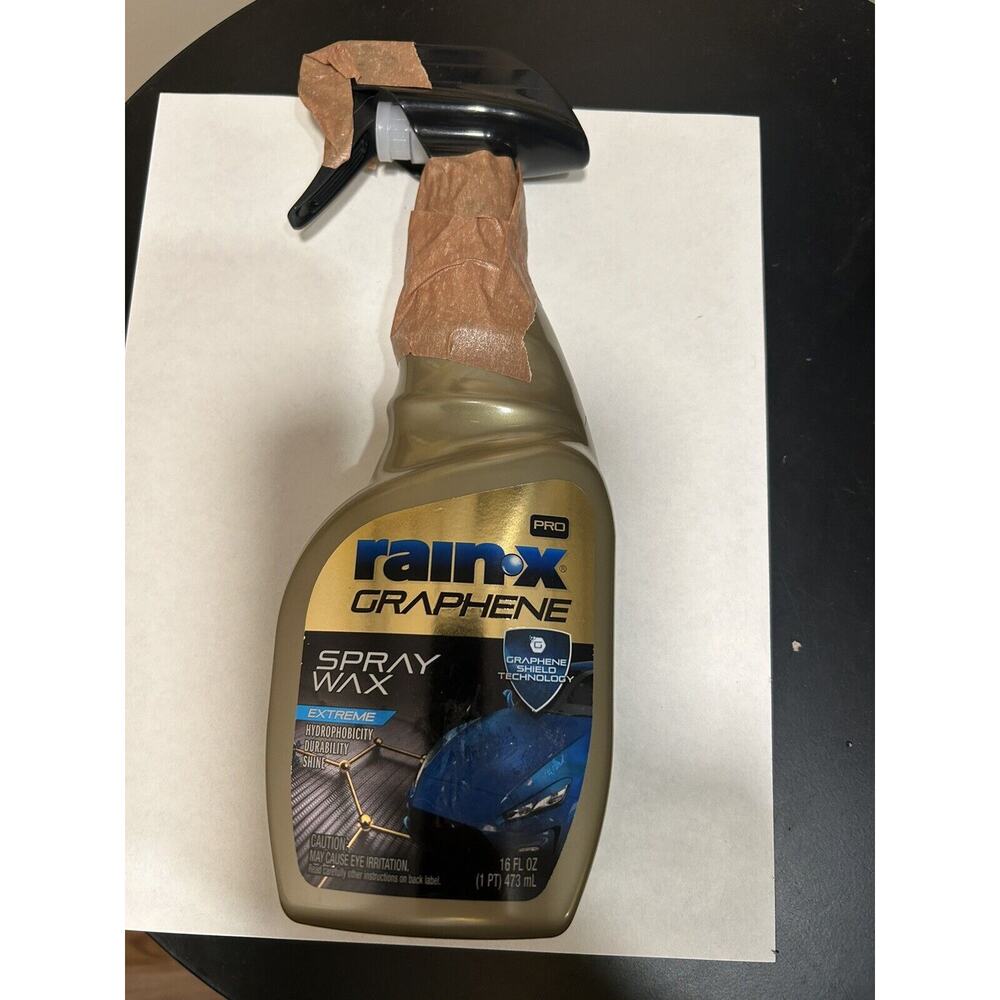 Rain X Graphene Spray Wax Extreme Hydrophobic Durability Shine 16oz